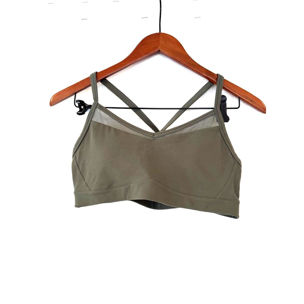 Athleta Vital Sports Bra Medium Jungle Green Activewear Athletic